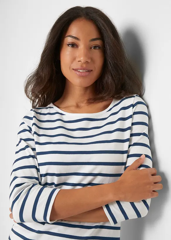 Maglia a maniche lunghe con puro cotone biologico, bonprix