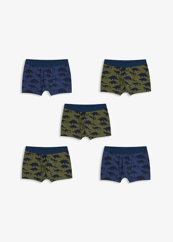 Boxer aderenti con cotone morbido (pacco da 5), bonprix