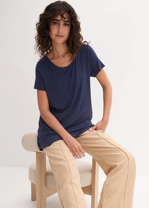 Maglia lunga in viscosa morbida, bonprix