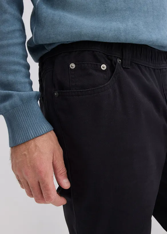 Pantaloni con elastico in vita  regular fit, straight (pacco da 2), bonprix