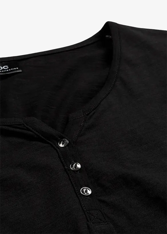 Maglia con bottoncini in puro cotone biologico, bonprix