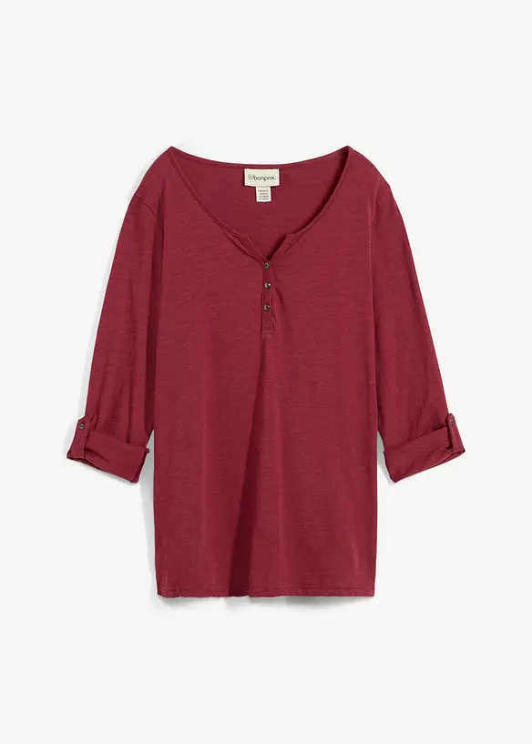 Maglia con bottoncini in puro cotone biologico, bonprix