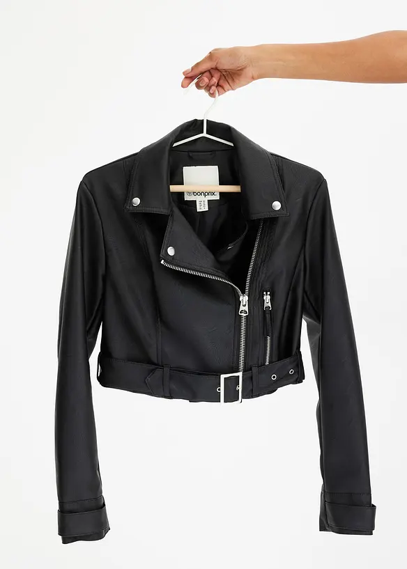Giacca biker cropped, bonprix