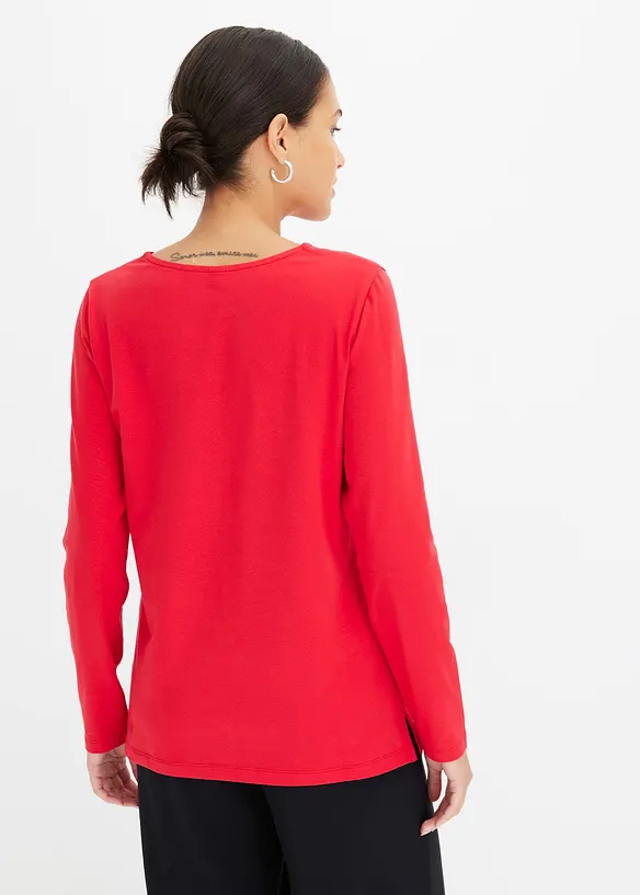 Maglia a maniche lunghe con occhielli, bonprix