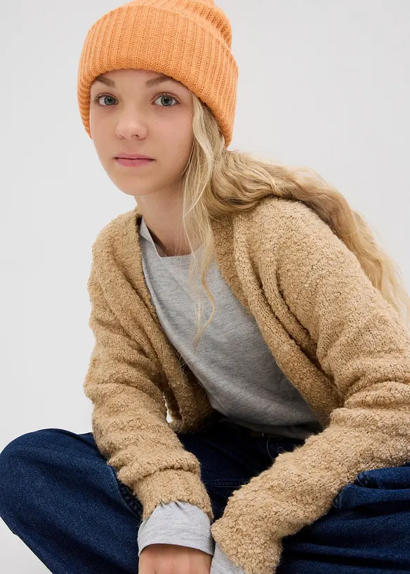 Maglia a maniche lunghe (pacco da 3) in puro cotone biologico, bonprix