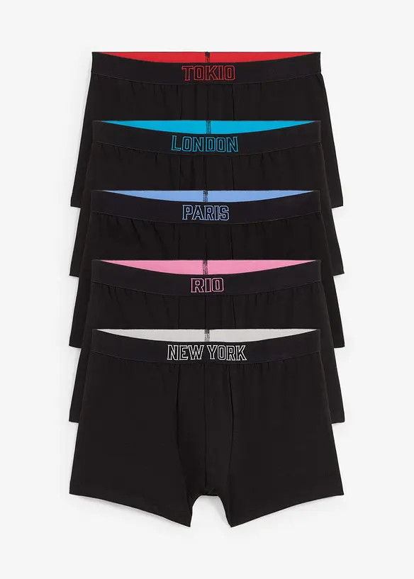 Boxer aderenti con cotone (pacco da 5), bonprix