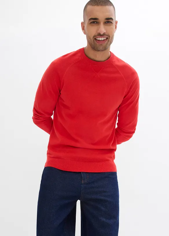 Maglione in filato fine di puro cotone (pacco da 2), bonprix