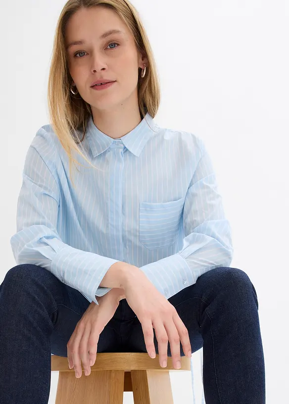 Camicia lunga in puro cotone, bonprix