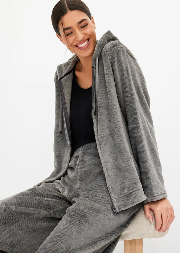 Tuta da casa in pile morbido, bonprix