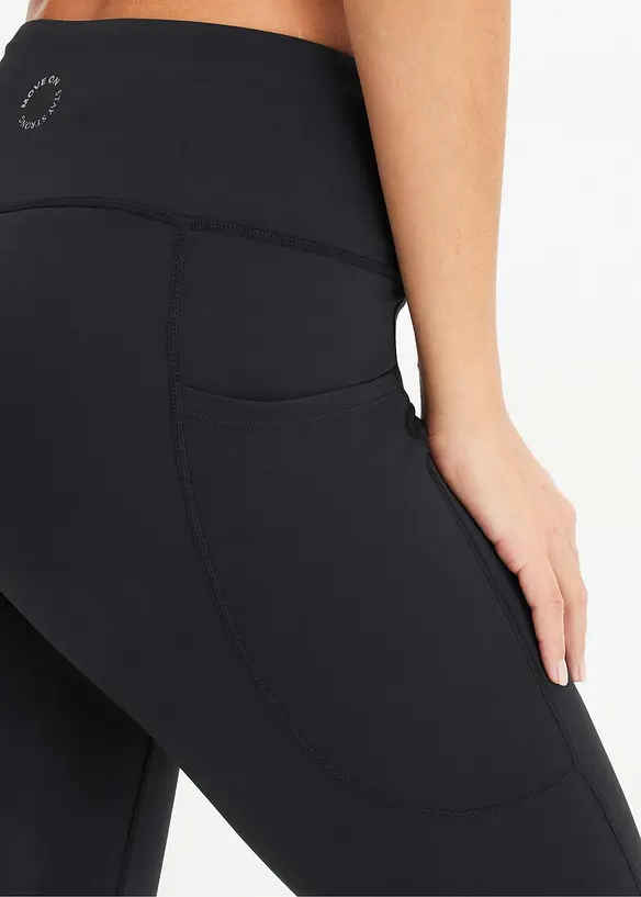 Leggings funzionali comfort con tasca per il cellulare, ad asciugatura rapida, bonprix