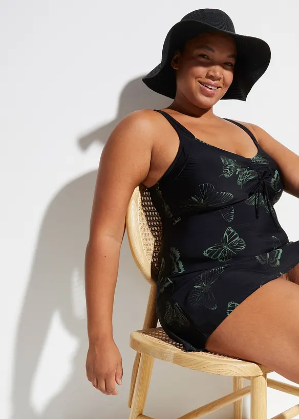 Tankini lungo con scollatura a V (set 2 pezzi), bonprix