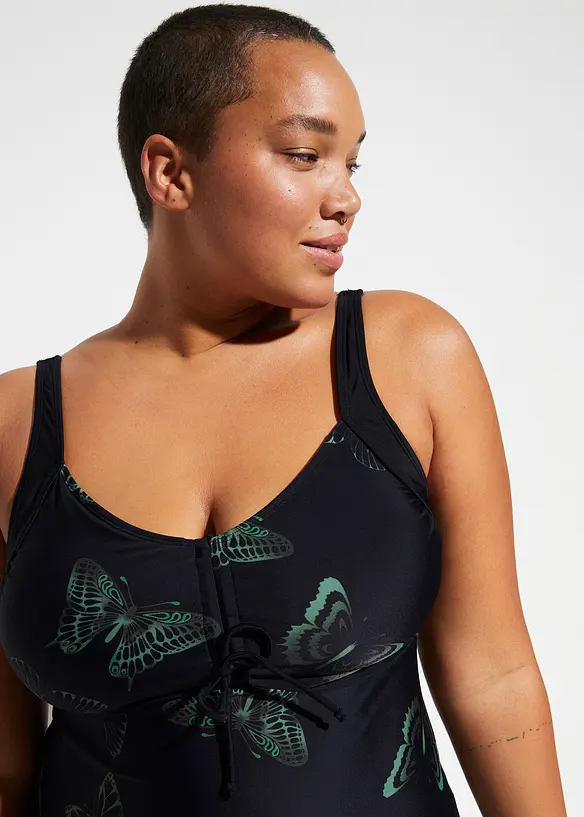 Tankini lungo con scollatura a V (set 2 pezzi), bonprix