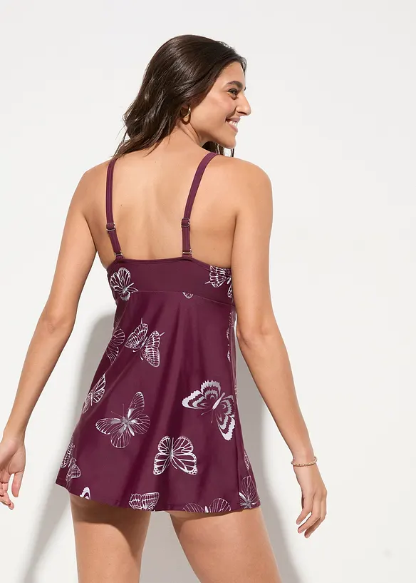 Tankini lungo con scollatura a V (set 2 pezzi), bonprix