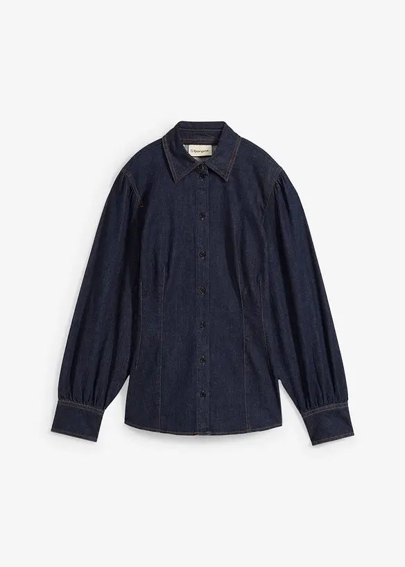Camicia di jeans con maniche a palloncino, bonprix
