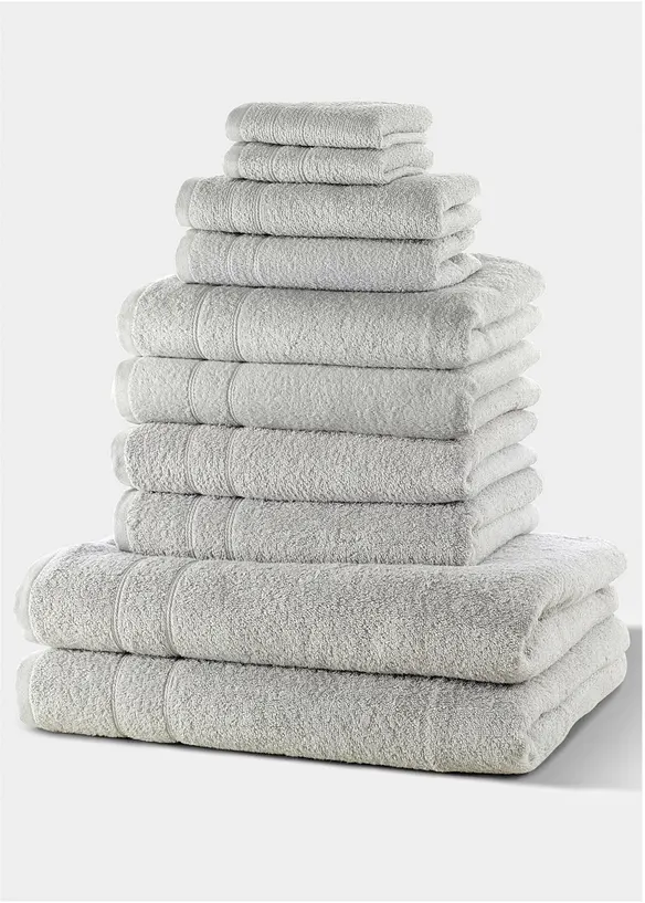 Asciugamano di cotone (set 10 pezzi), bonprix