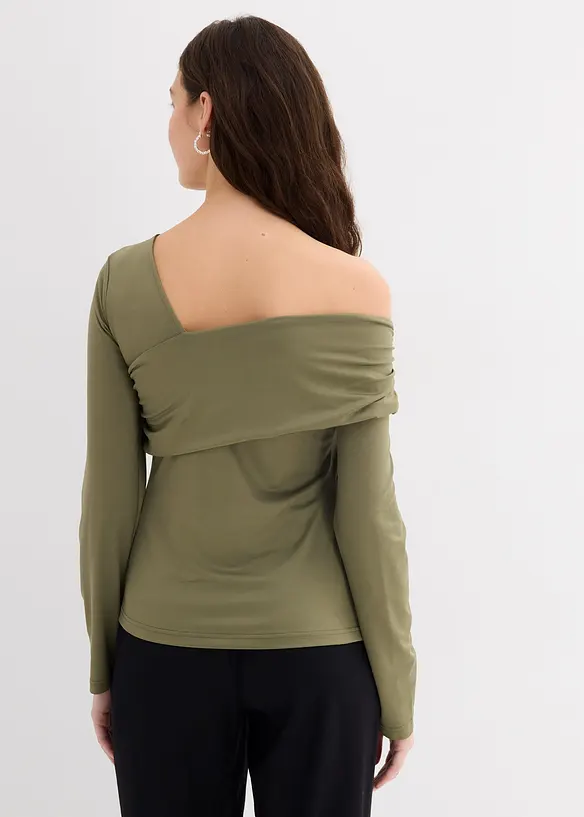 Maglia a maniche lunghe con arricciatura, bonprix