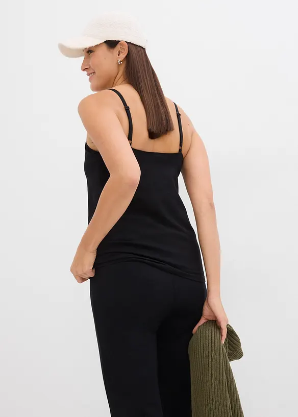 Top da allattamento in cotone biologico (pacco da 2), bonprix
