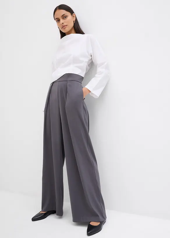 Pantaloni svasati con pinces, bonprix