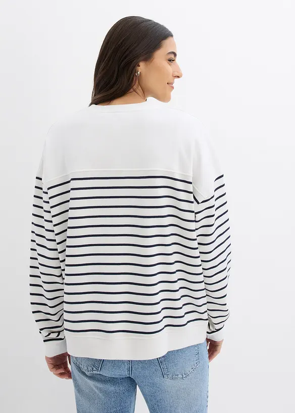 Felpa oversize in misto cotone, bonprix