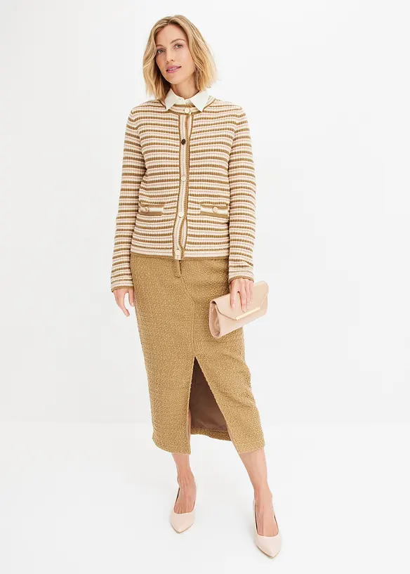 Gonna longuette in bouclé, bonprix