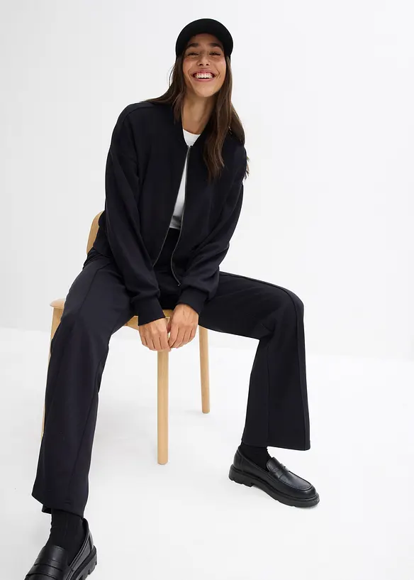 Bomber in felpa con viscosa, bonprix