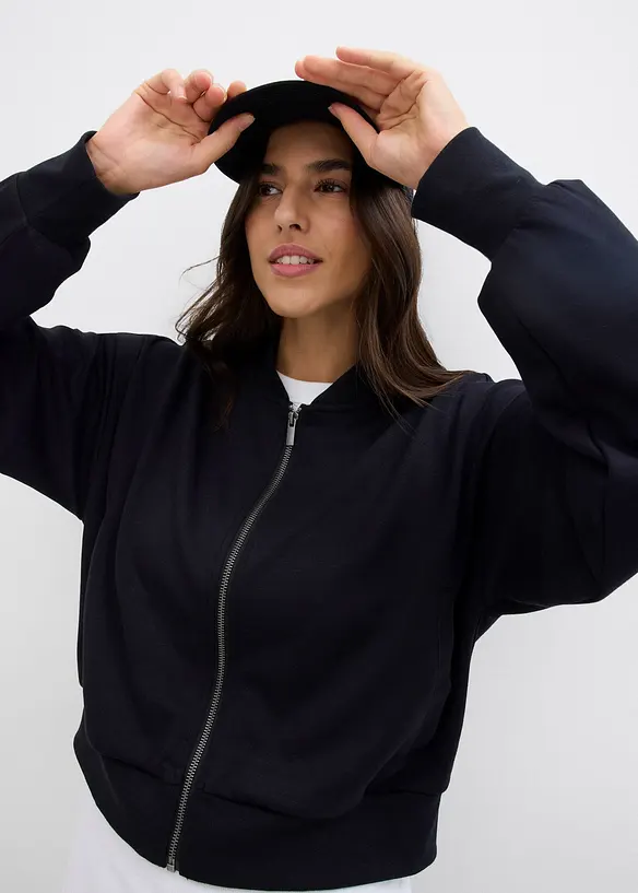 Bomber in felpa con viscosa, bonprix