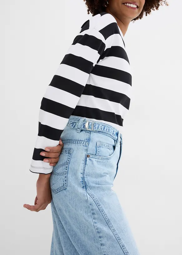 Jeans a palloncino, vita media, bonprix