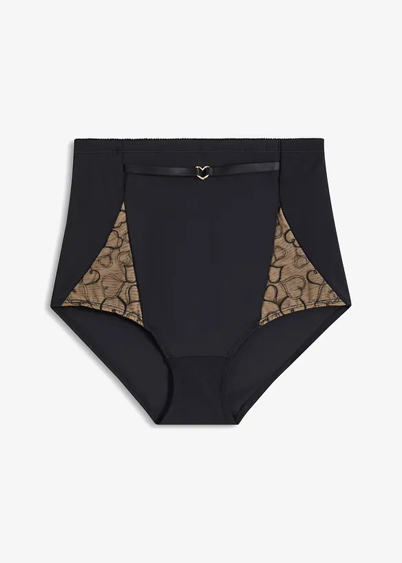 Culotte contenitiva con ricami ed effetto modellante medio, bonprix