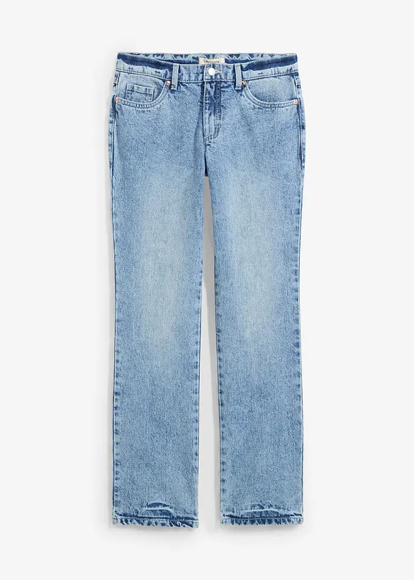 Jeans straight, a vita media, bonprix
