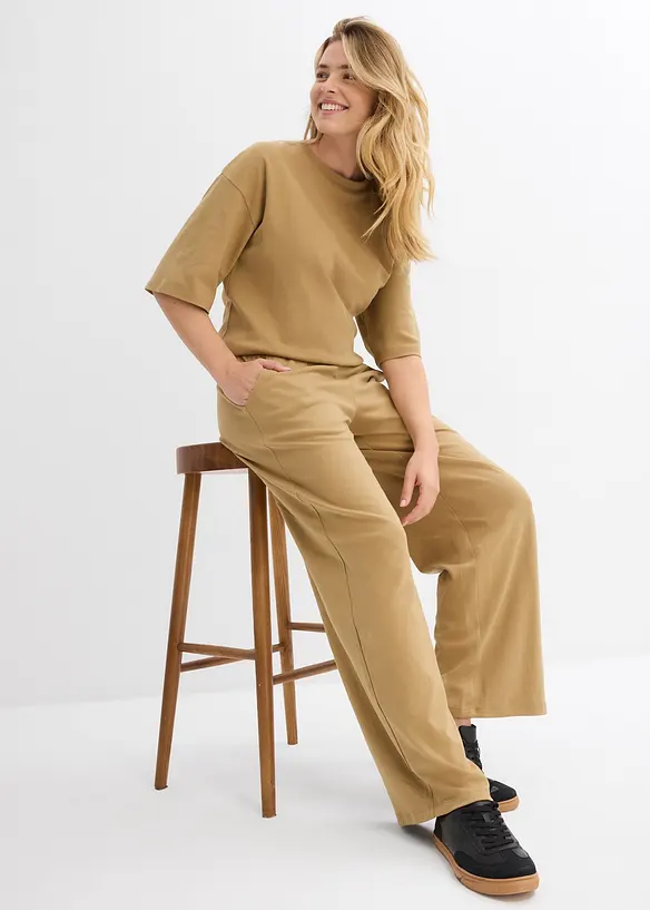 Pantaloni in jersey interlock, bonprix