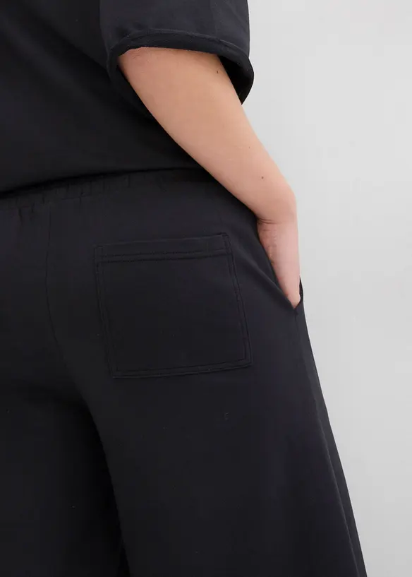 Pantaloni 7/8 in felpa di cotone biologico, bonprix