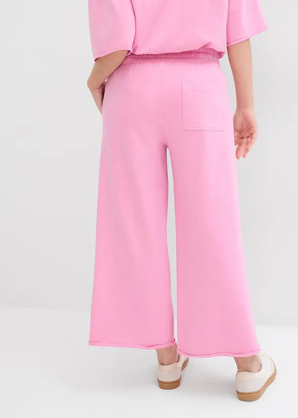 Pantaloni 7/8 in felpa di cotone biologico, bonprix