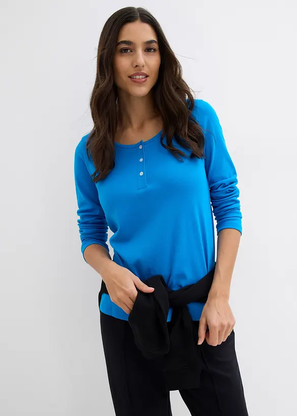 Maglia con scollo rotondo in puro cotone biologico, bonprix