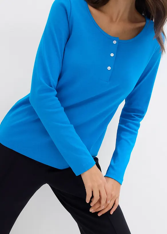 Maglia con scollo rotondo in puro cotone biologico, bonprix