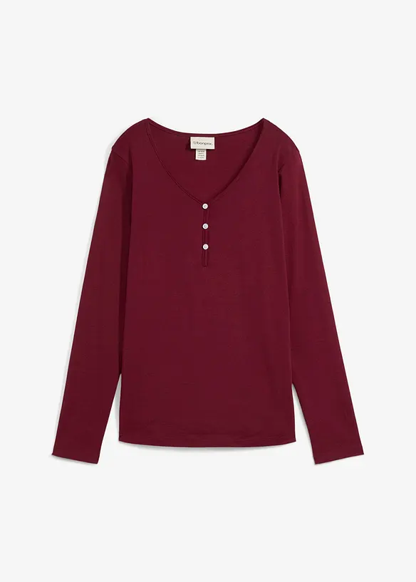 Maglia a maniche lunghe in puro cotone biologico, bonprix