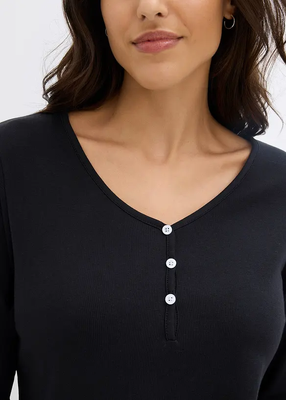 Maglia a maniche lunghe in puro cotone biologico, bonprix