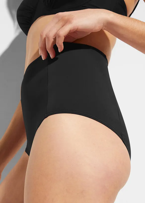 Slip per bikini a vita alta con sgambatura normale, bonprix