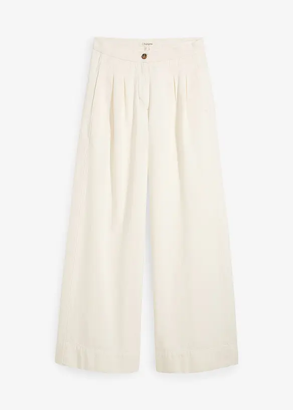 Pantaloni in twill in puro cotone, bonprix