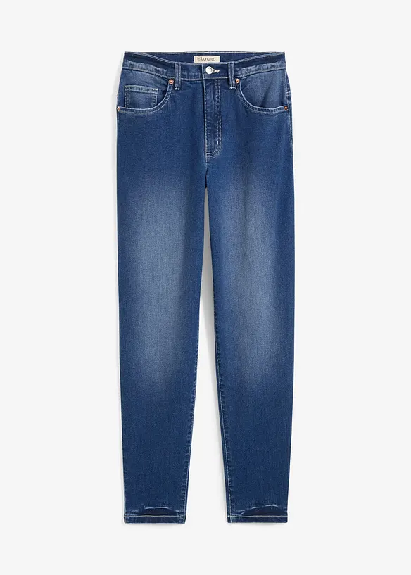 Mom jeans cropped, vita alta, bonprix