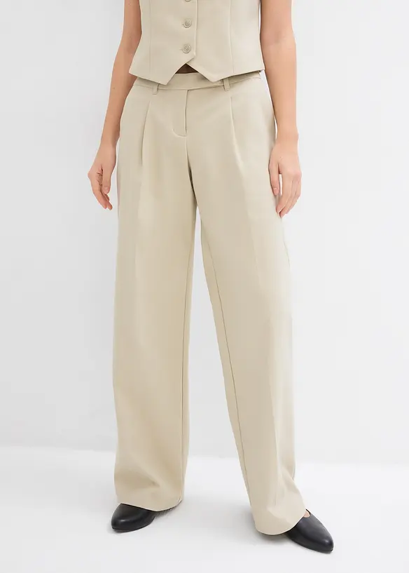 Pantaloni con pinces a vita alta, bonprix