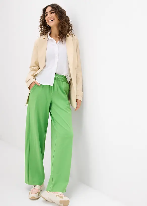 Pantaloni in jersey interlock, bonprix