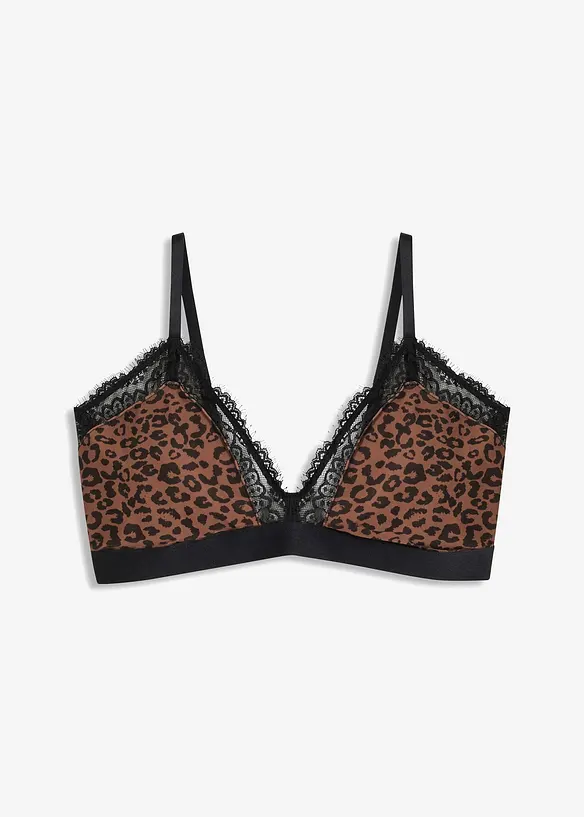 Bralette con coppe  a triangolo senza ferretto con imbottitura rimovibile, bonprix