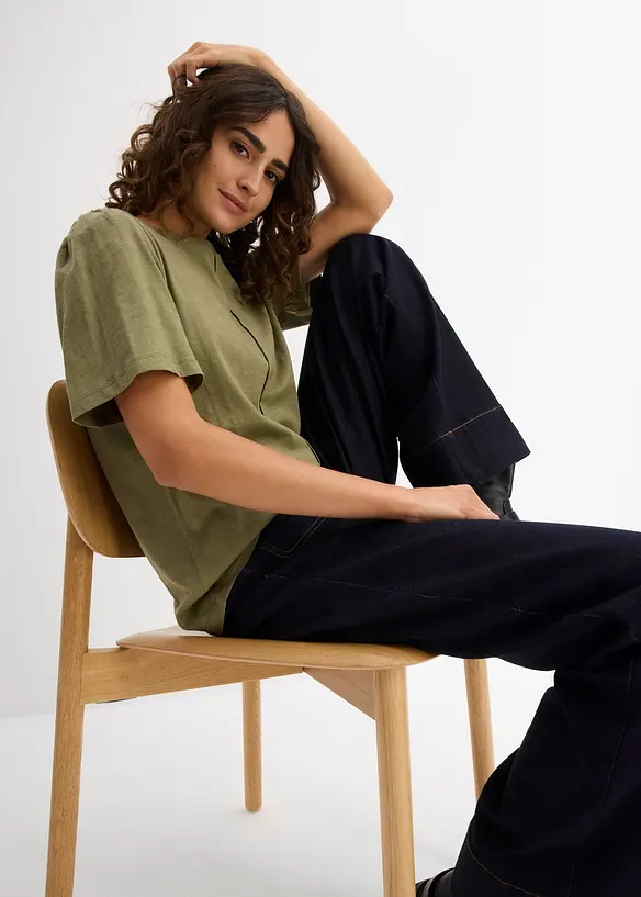 T-shirt in puro cotone, bonprix