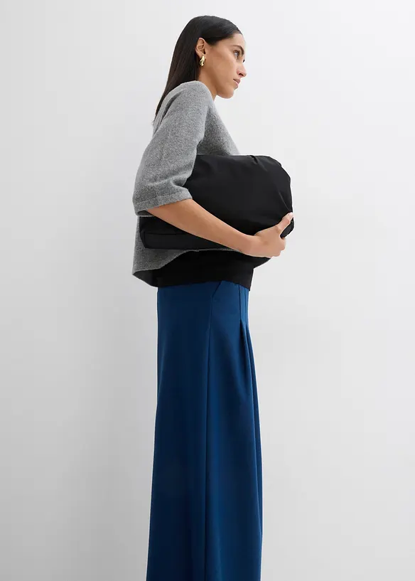 Pantaloni con pinces a vita alta in misto viscosa, bonprix