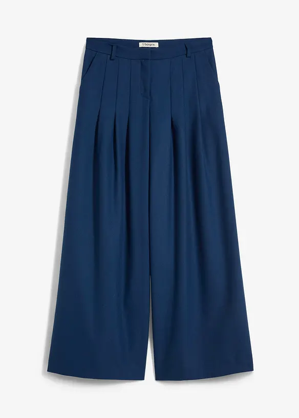 Pantaloni con pinces a vita alta in misto viscosa, bonprix