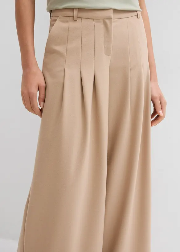 Pantaloni con pinces a vita alta in misto viscosa, bonprix