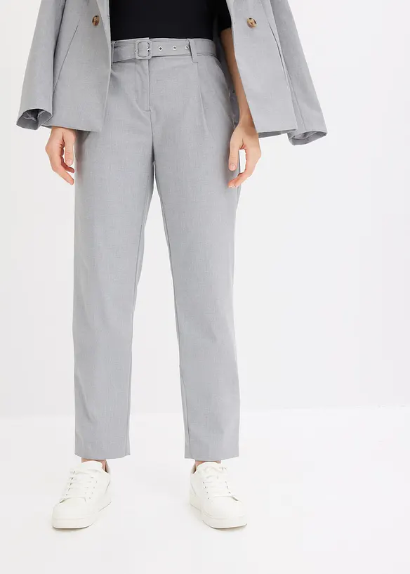 Pantaloni con pinces e cintura, bonprix