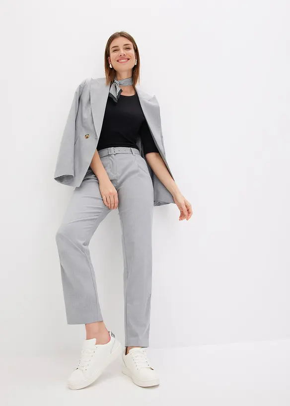 Pantaloni con pinces e cintura, bonprix