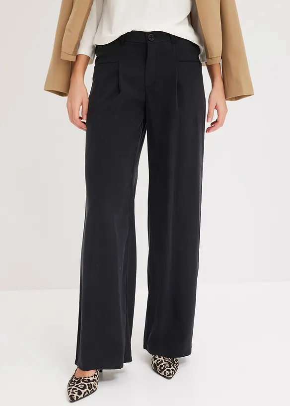 Pantaloni a palazzo con cinta comoda, bonprix