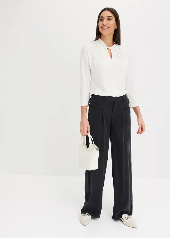 Pantaloni a palazzo con cinta comoda, bonprix